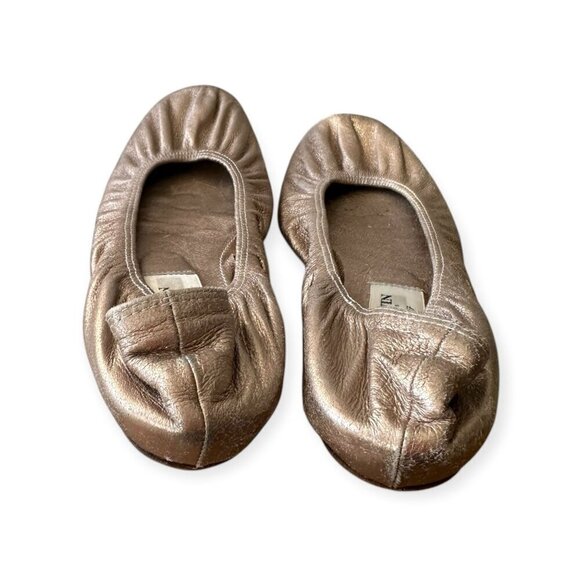 Lanvin Classic Ballerina Flats‎ in  Soft Gold Leather - Picture 5 of 12